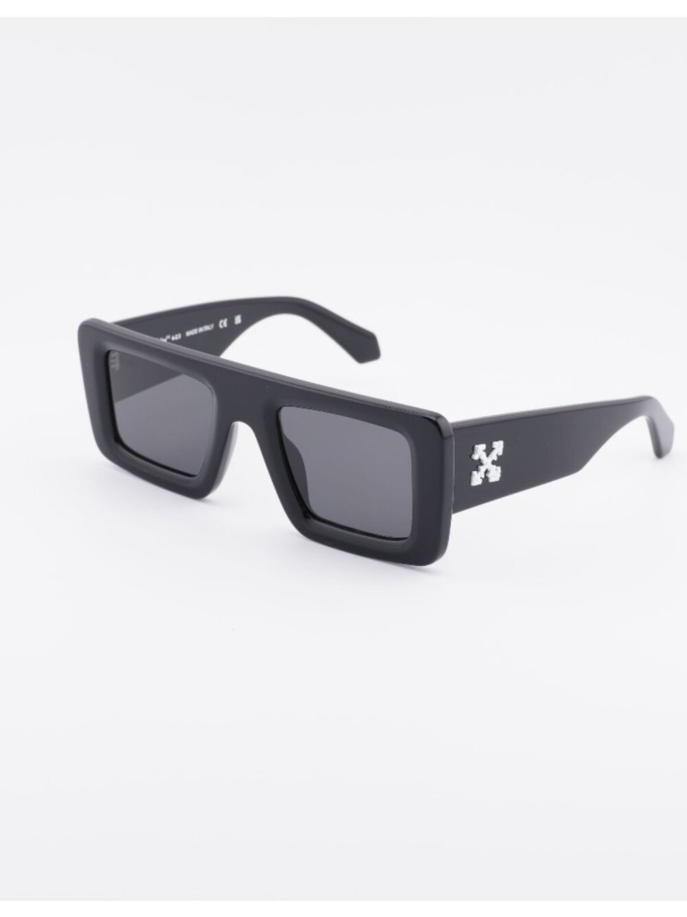 Off-White OERI069 SEATTLE 1007 Sunglasses Black Rectangle Frame, Grey Lenses